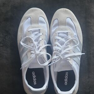 Adidas Barreda Decode Sneaker Women's White/Silver Sueds&Nylon Lace Up RoundToe